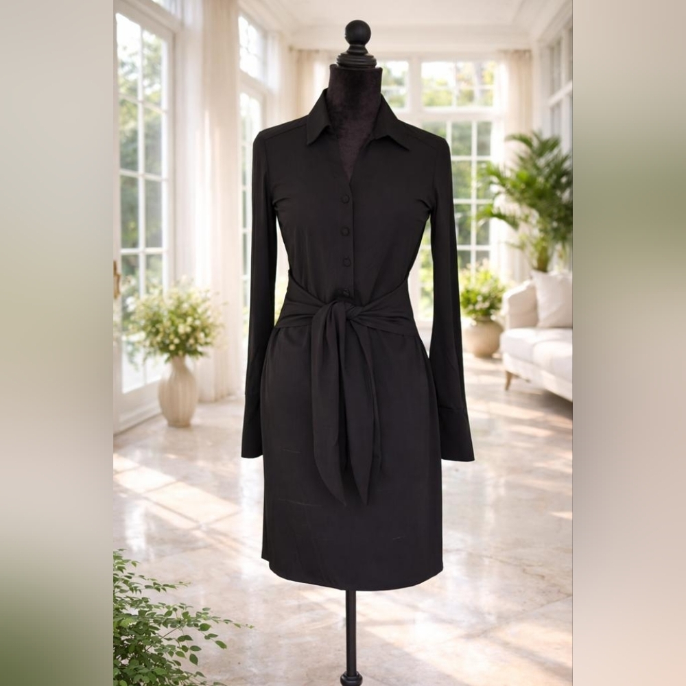 Iris Setlakwe Elegant Black Button-Up Dress